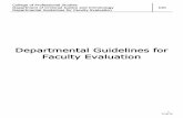 Departmental Guidelines for Faculty Evaluation