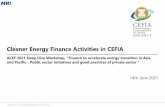 Cleaner Energy Finance Activities in CEFIA