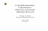 CyberInfrastructure/ CyberScience: What does it mean for ...