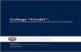 College “Credit”