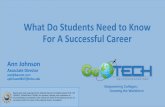 What Do Students Need to Know For A Successful Career
