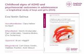 Childhood signs of ADHD and psychosocial outcomes in ...