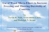 Use of Wood Micro-Fibers to Increase Freezing and Thawing