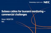 Subsea cables for tsunami monitoring commercial challenges