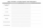 RELATIONS & FUNCTIONS DICTIONARY