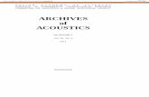 ARCHIVES of ACOUSTICS