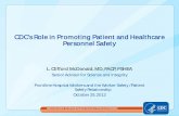 CDC's Role in Promoting Patient and Healthcare and Personnel