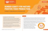 GENDER EQUITY FOR NATURE- POSITIVE FOOD PRODUCTION
