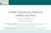 UPMC’s Electronic Referral (eReferral) Pilot