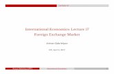 International Economics: Lecture 17 Foreign Exchange Market