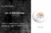 Lec. 3: Hematology - lecture-notes.tiu.edu.iq