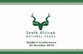 Bidders Conference 20 October 2016