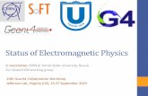 Status of Electromagnetic Physics - Indico