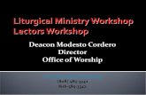 Liturgical Ministry Workshop Lectors Workshop