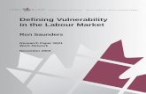 Defining Vulnerability in the Labour Market - Community Sector