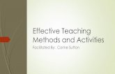 Effective Teaching Methods and Activities