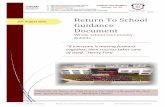 Return To School Guidance Document