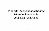 Post-Secondary Handbook 2018-2019