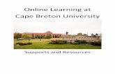Online Learning at Cape Breton University