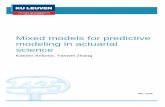 Mixed models for predictive modeling in actuarial science - Lirias