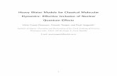 Heavy Water Models for Classical Molecular Dynamics: E ...
