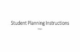 Student Planning Instructions