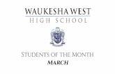 March Students of the Month - Waukesha School District