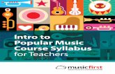 Intro to Popular Music Course Syllabus for Teachers