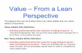 Value – From a Lean Perspective
