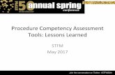 Tools: Lessons Learned Procedure Competency Assessment
