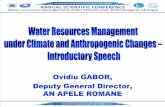 Water Resources Management under Climate and - Flood CBA