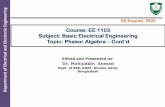 Course: EE 1103 onic Subject: Basic Electrical Engineering ...
