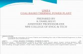 UNIT-I COAL BASED THERMAL POWER PLANT PREPARED BY K ...