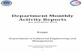 Department Monthly Activity Reports
