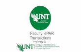 Faculty ePAR Transactions