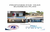 PROPOSED FIVE YEAR BUSINESS PLAN