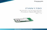 PAN1780 Product Specification - Panasonic