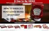 It Has to Be HEINZ SAVE up to $1 ,OOO when you purchase ...
