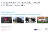 Congestions on statically routed InfiniBand networks