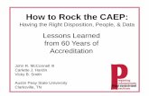 How to Rock the CAEP - Towson University