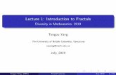 Lecture 1: Introduction to Fractals