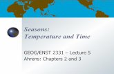 Seasons: Temperature and Time