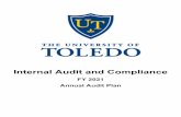 FY 2021 Annual Audit Plan - University of Toledo