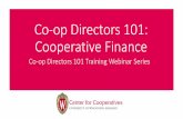 Co-op Directors 101: Cooperative Finance
