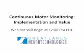 Continuous Motor Monitoring: Implementation and Value