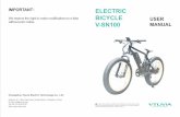 ELECTRIC BICYCLE USER V-SN100 MANUAL
