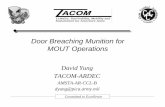 Door Breaching Munition for MOUT Operations