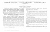 Body Language Classification and Communicative Context