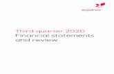 Third quarter 2020 Financial statements and review