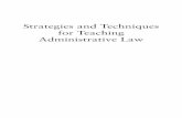 Strategies and Techniques for Teaching Administrative Law